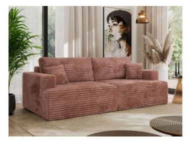Sofa VIRELLA - różowy, sztruks
