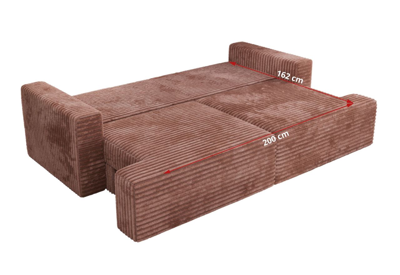 Sofa VIRELLA - różowy, sztruks