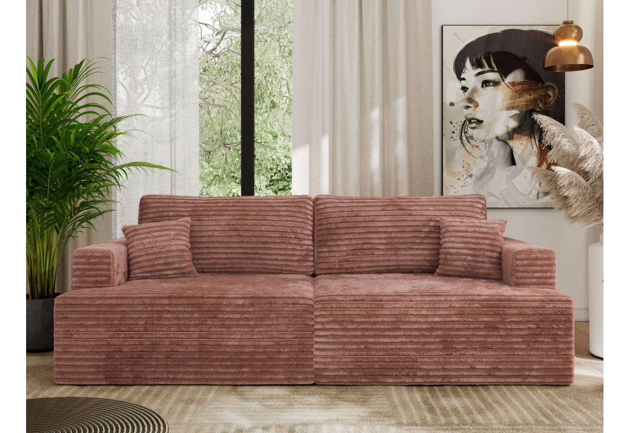 Sofa VIRELLA - różowy, sztruks