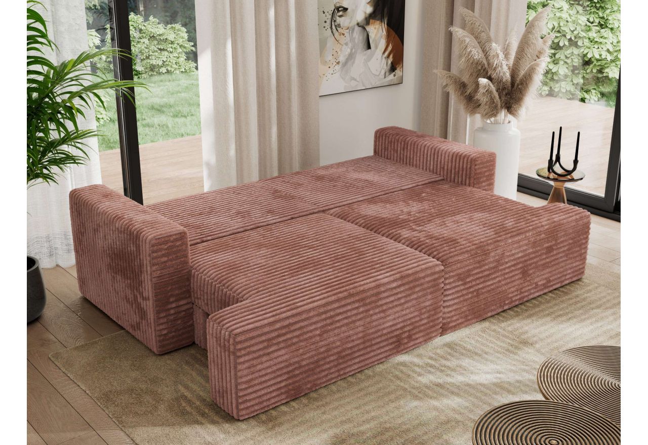 Sofa VIRELLA - różowy, sztruks