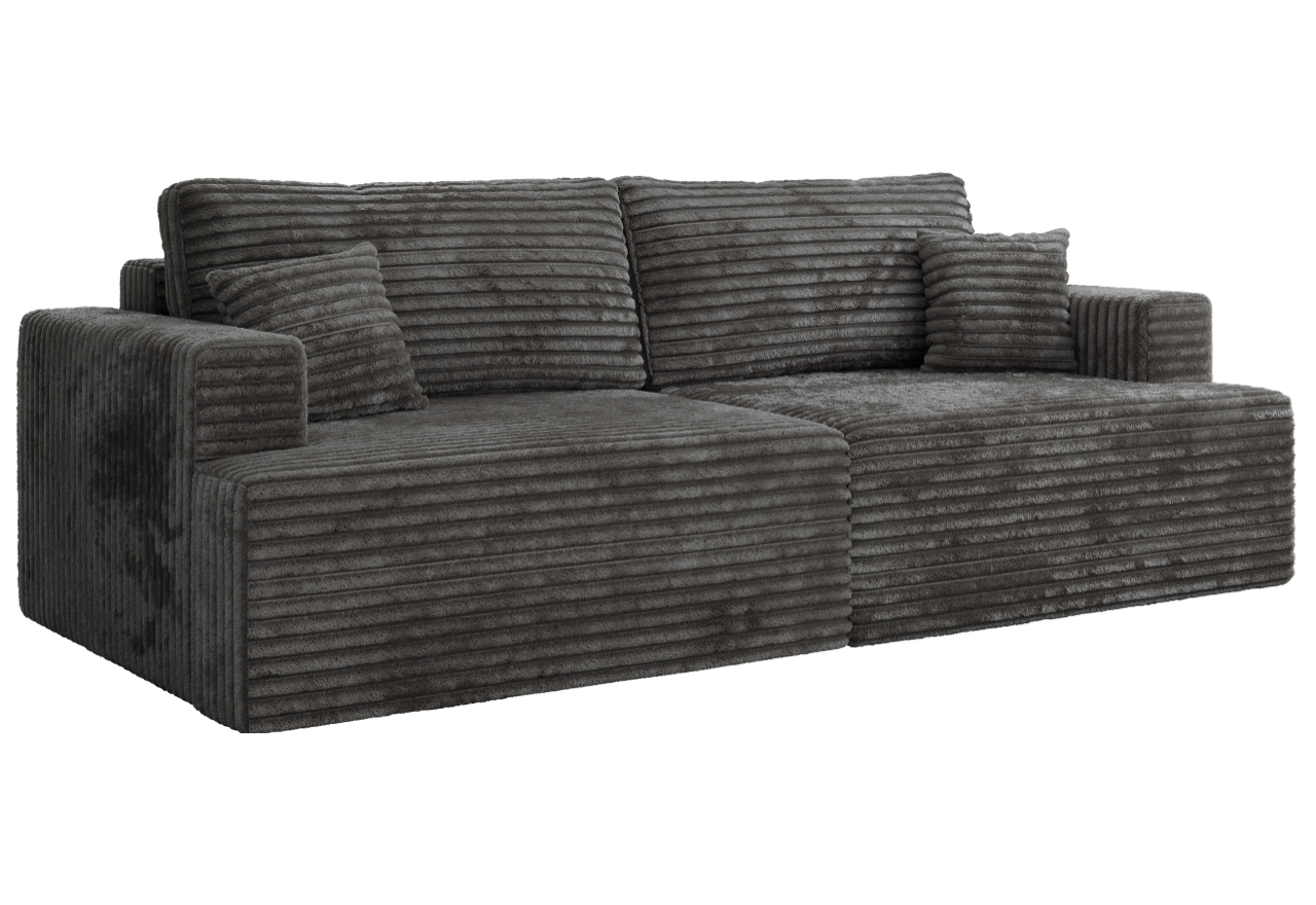 Sofa VIRELLA - ciemnoszary, sztruks