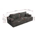 Sofa VIRELLA - ciemnoszary, sztruks