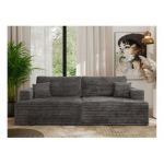 Sofa VIRELLA - ciemnoszary, sztruks