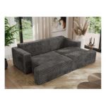 Sofa VIRELLA - ciemnoszary, sztruks