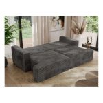 Sofa VIRELLA - ciemnoszary, sztruks