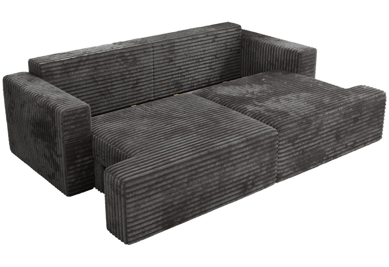 Sofa VIRELLA - ciemnoszary, sztruks