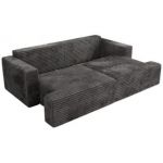 Sofa VIRELLA - ciemnoszary, sztruks