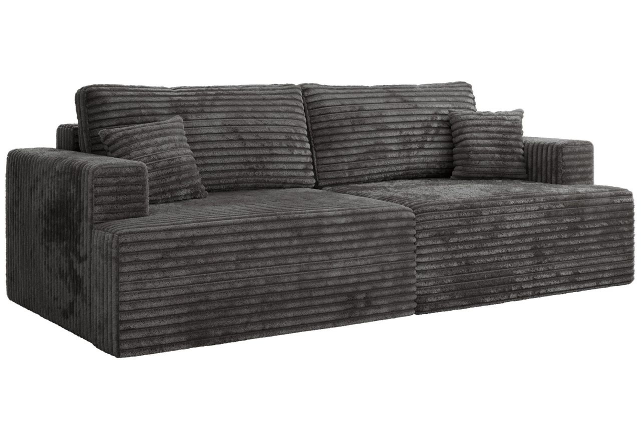 Sofa VIRELLA - ciemnoszary, sztruks