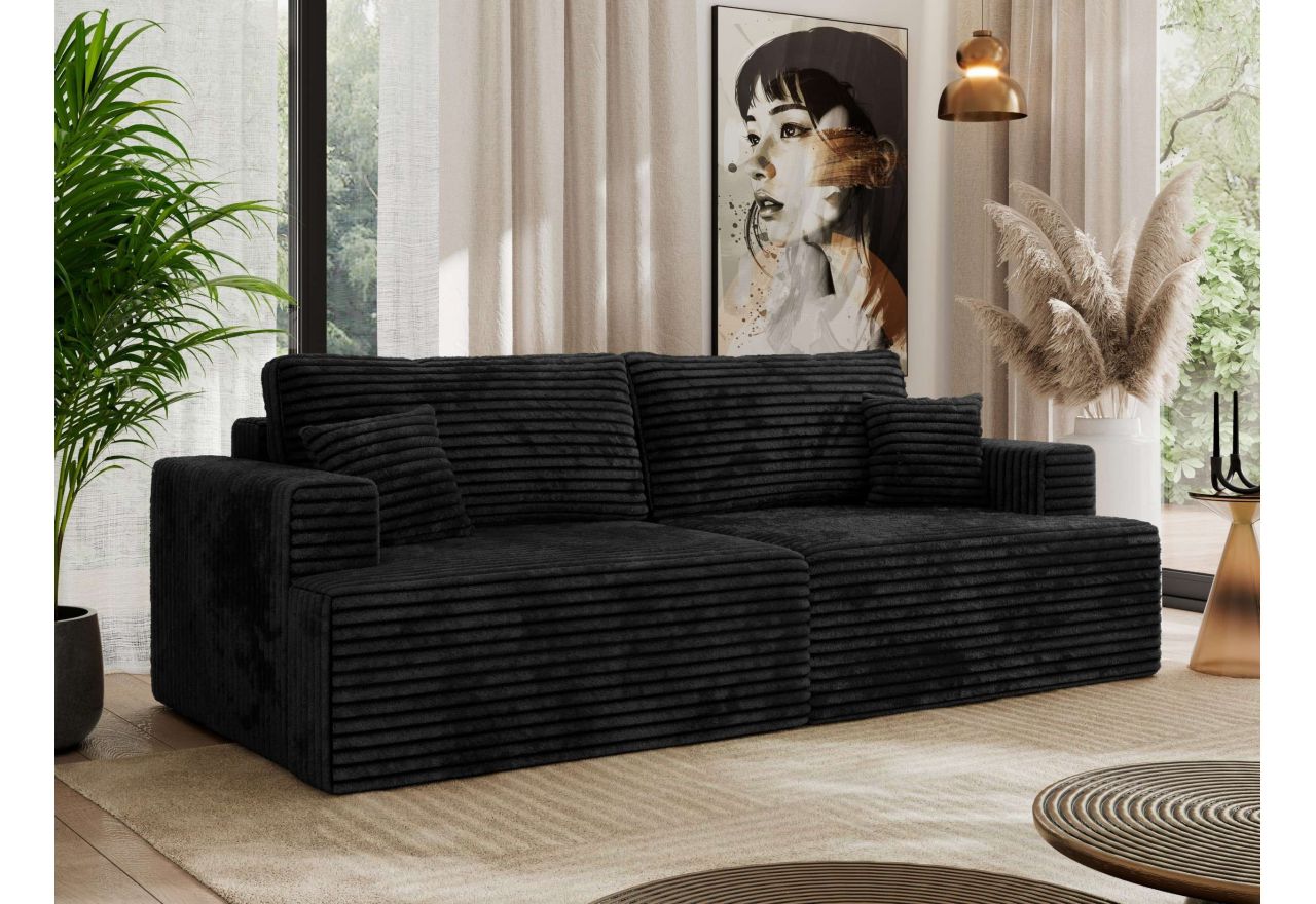 Sofa VIRELLA - czarny, sztruks