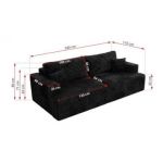 Sofa VIRELLA - czarny, sztruks