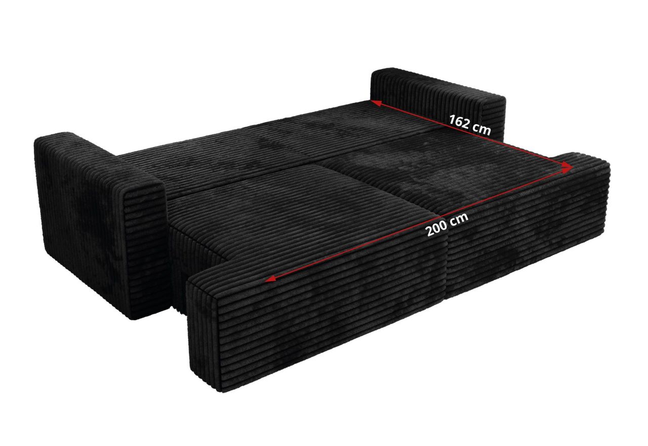 Sofa VIRELLA - czarny, sztruks