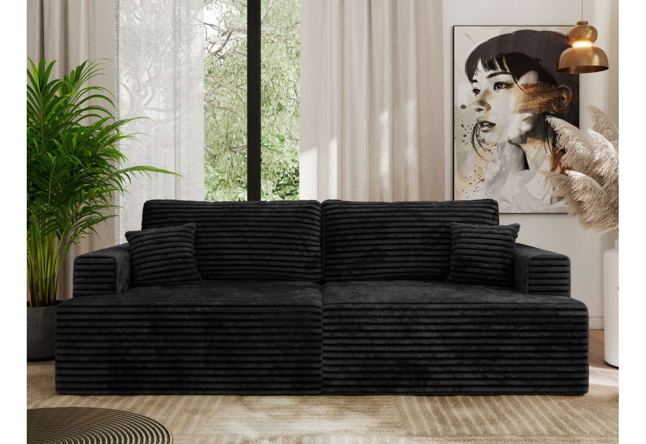Sofa VIRELLA - czarny, sztruks