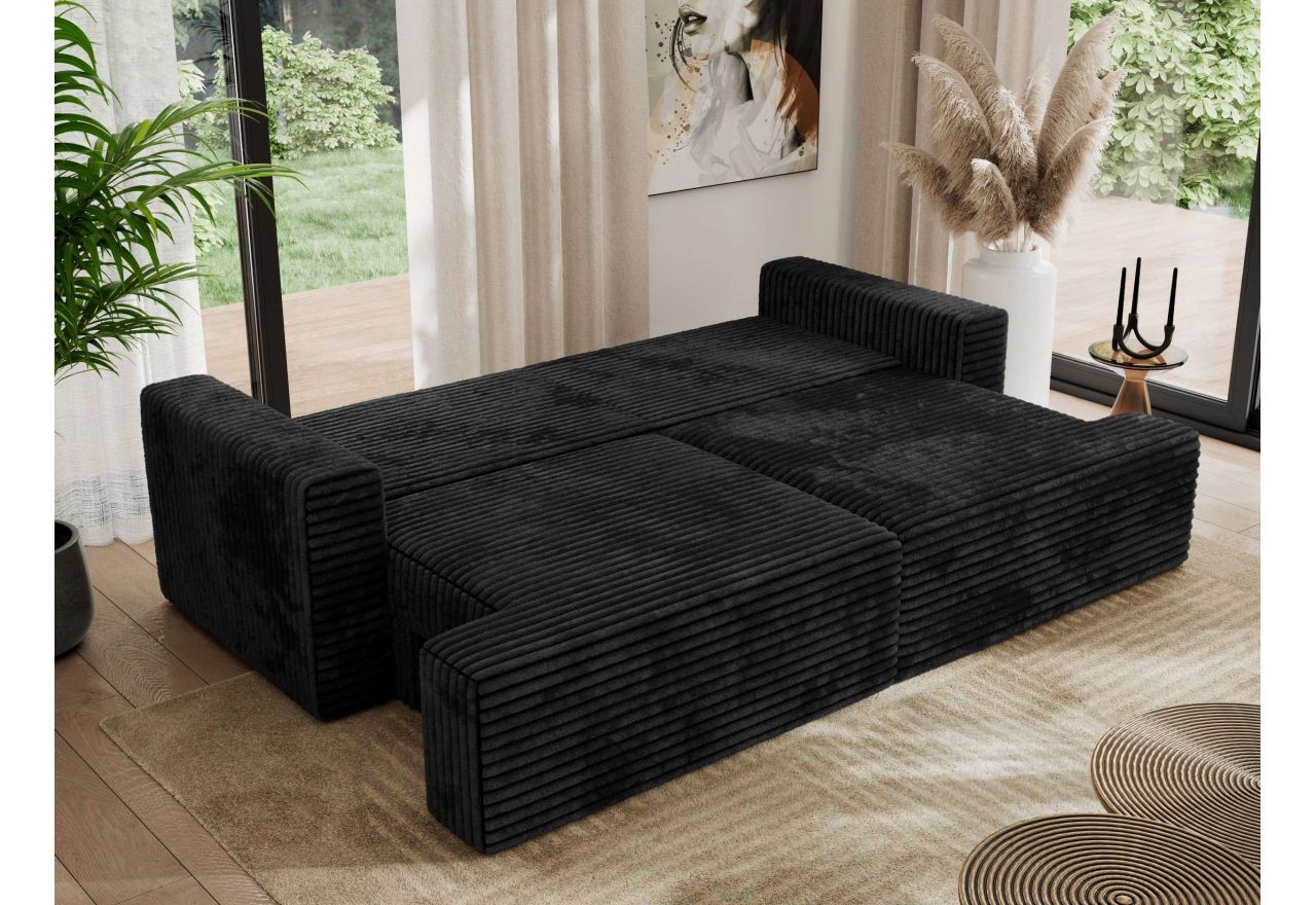 Sofa VIRELLA - czarny, sztruks