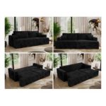 Sofa VIRELLA - czarny, sztruks