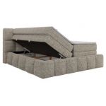 Łóżko kontynentalne - NIRA KING 120x200 - H3 - beżowy, struktura