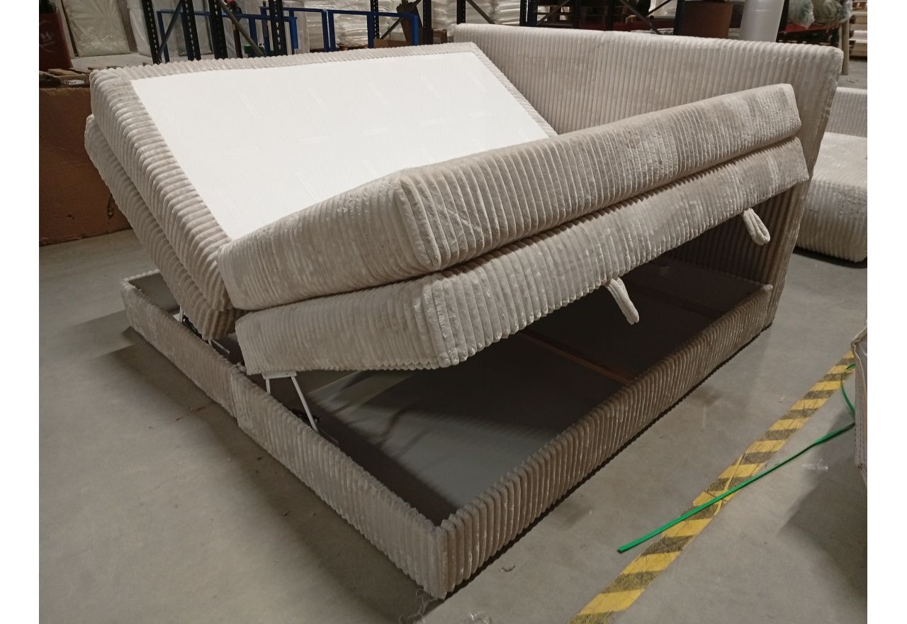 Łóżko kontynentalne TILIANO KING 200x200 - Tilia 01 - beżowy - OUTLETU