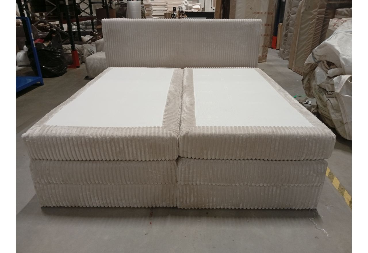 Łóżko kontynentalne TILIANO KING 200x200 - Tilia 01 - beżowy - OUTLETU