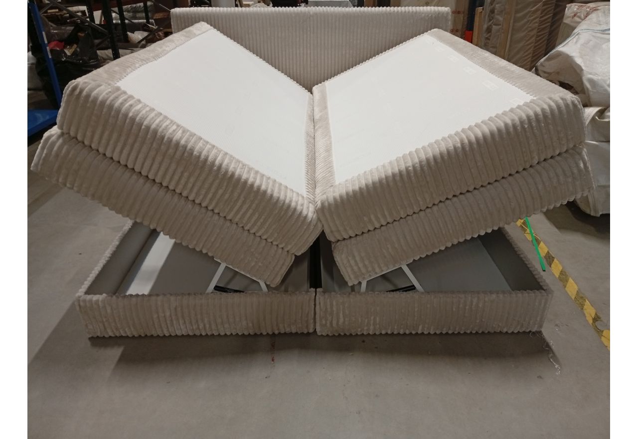 Łóżko kontynentalne TILIANO KING 200x200 - Tilia 01 - beżowy - OUTLETU