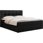 Łóżko kontynentalne RICO 160x200 - Soft 11 - czarna ekoskóra - OUTLETU