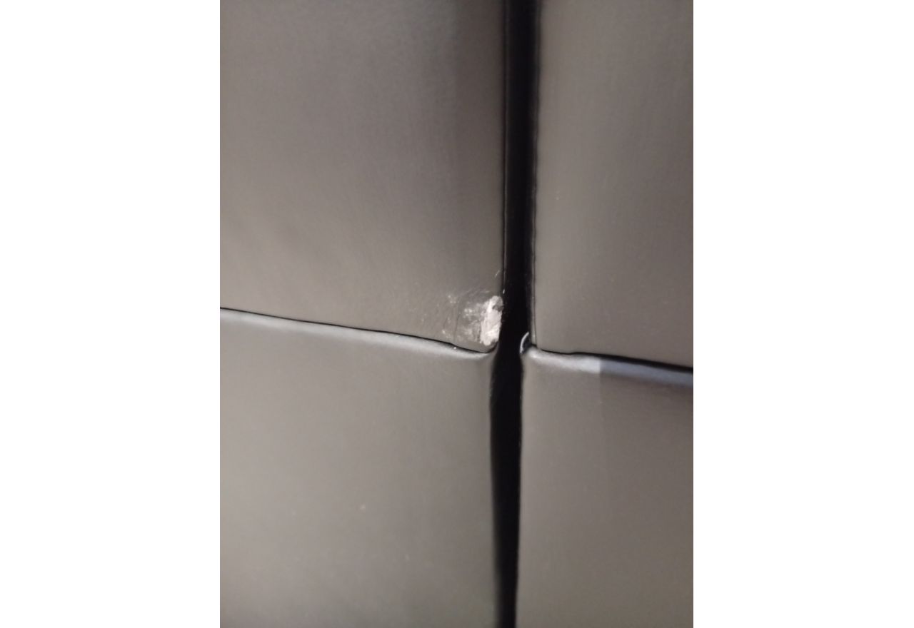 Łóżko kontynentalne RICO 160x200 - Soft 11 - czarna ekoskóra - OUTLETU