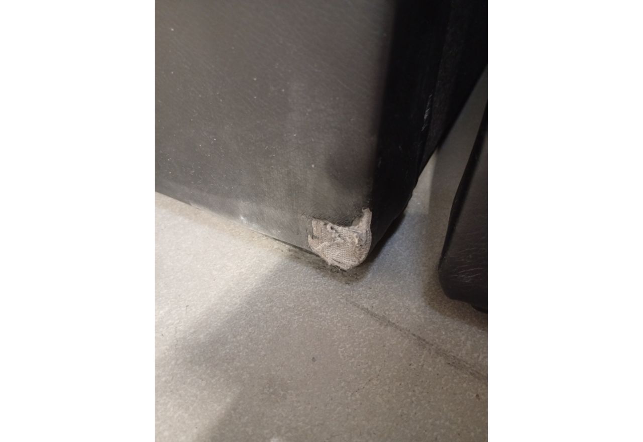 Łóżko kontynentalne RICO 160x200 - Soft 11 - czarna ekoskóra - OUTLETU