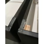 Łóżko kontynentalne RICO 160x200 - Soft 11 - czarna ekoskóra - OUTLETU