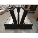 Łóżko kontynentalne RICO 160x200 - Soft 11 - czarna ekoskóra - OUTLETU