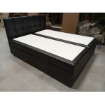 Łóżko kontynentalne RICO 160x200 - Soft 11 - czarna ekoskóra - OUTLETU