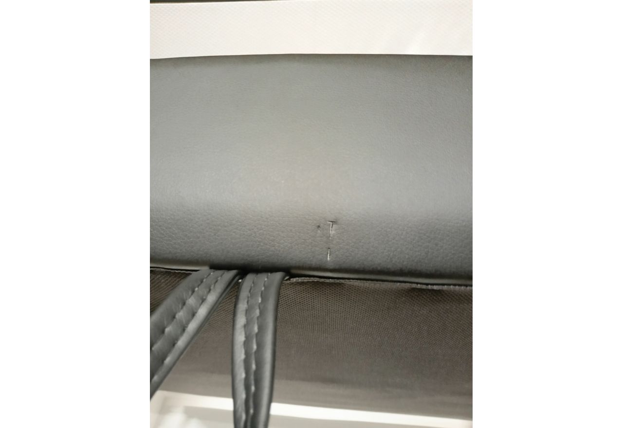 Łóżko kontynentalne RICO 160x200 - Soft 11 - czarna ekoskóra - OUTLETU