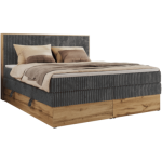 Łóżko kontynentalne WOOD CLASSIC KING 180x200 - Tilia 90 - szary - OUTLETU