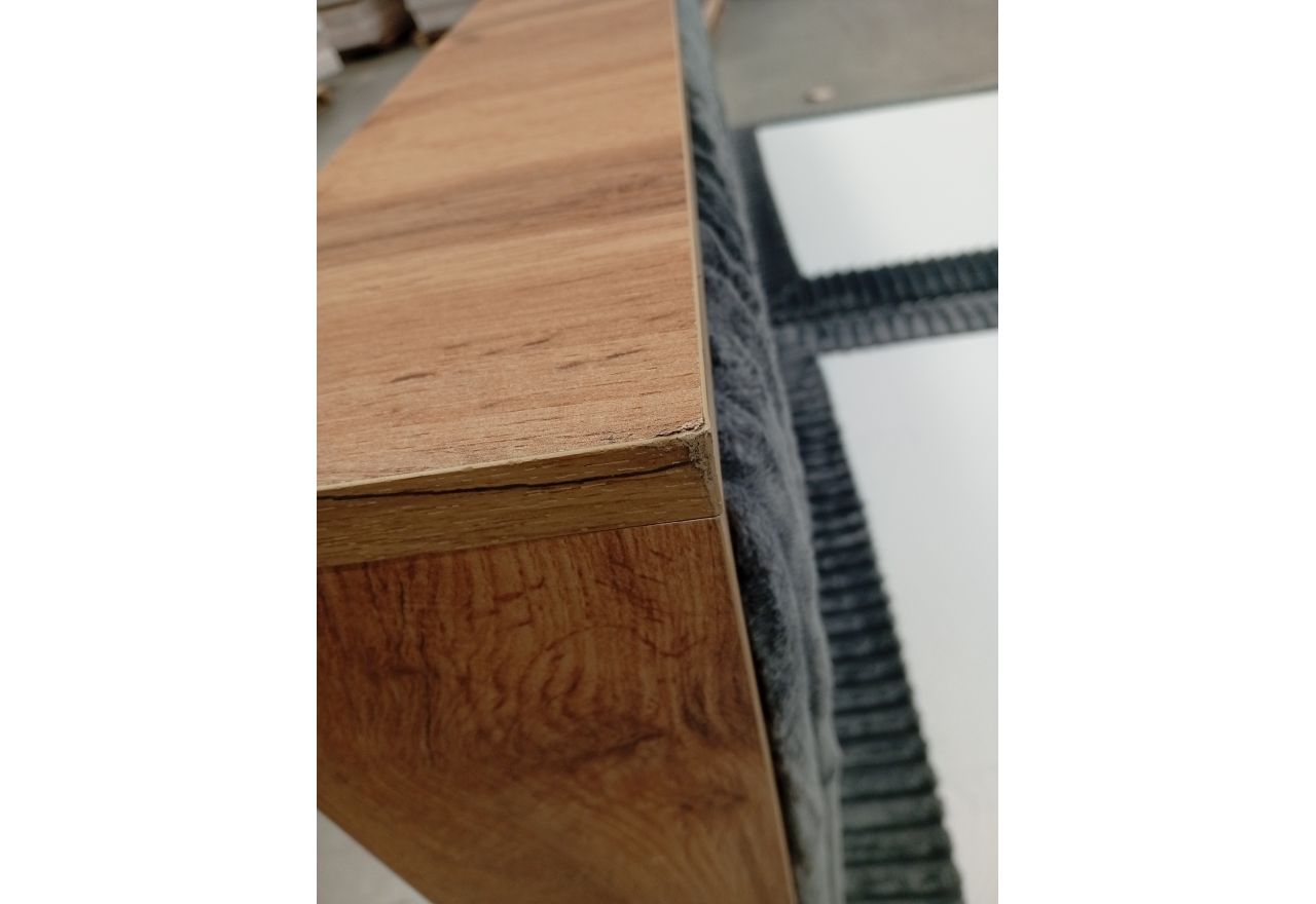 Łóżko kontynentalne WOOD CLASSIC KING 180x200 - Tilia 90 - szary - OUTLETU