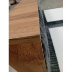 Łóżko kontynentalne WOOD CLASSIC KING 180x200 - Tilia 90 - szary - OUTLETU