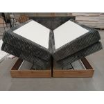 Łóżko kontynentalne WOOD CLASSIC KING 180x200 - Tilia 90 - szary - OUTLETU