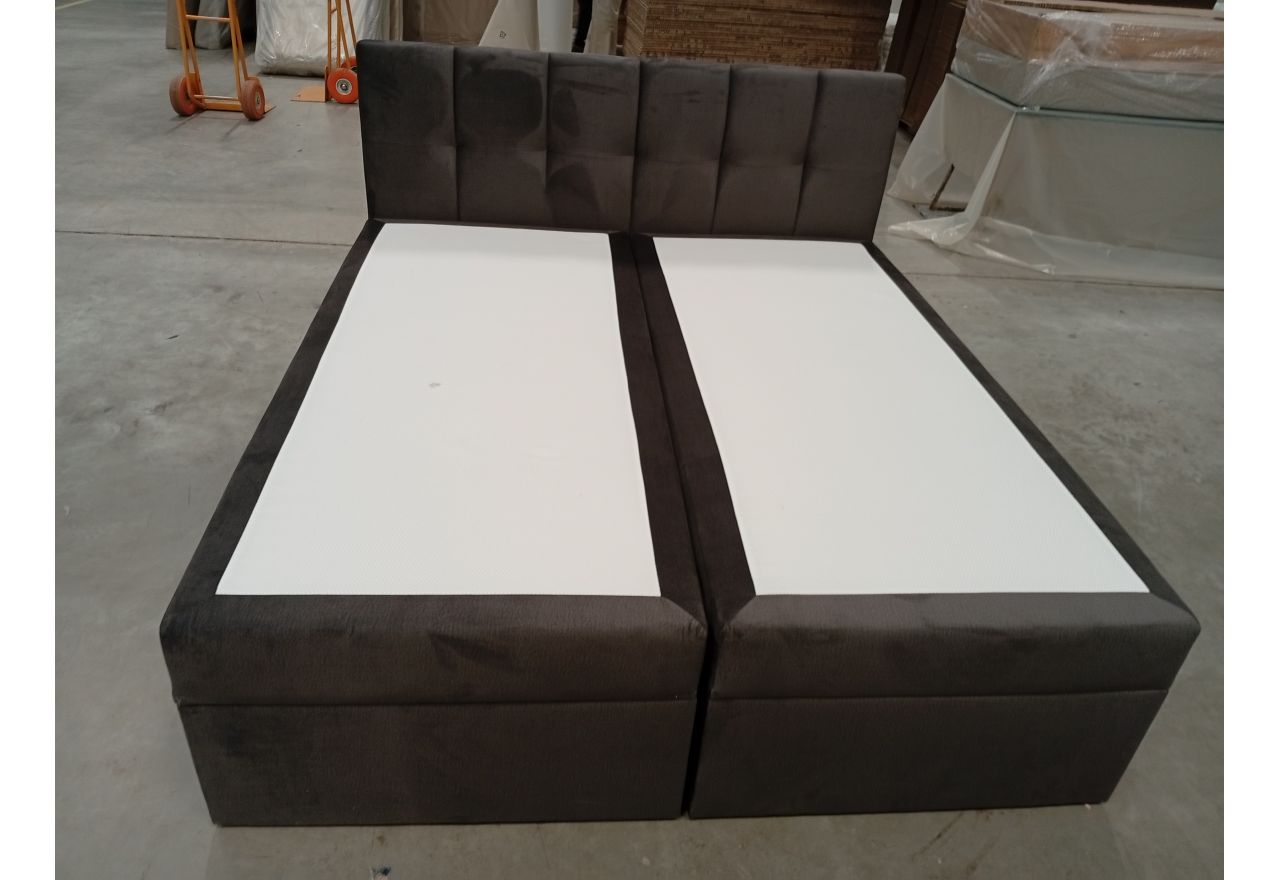 Łóżko kontynentalne RICO 180x200 - Monolith 92 - ciemny szary - OUTLETU