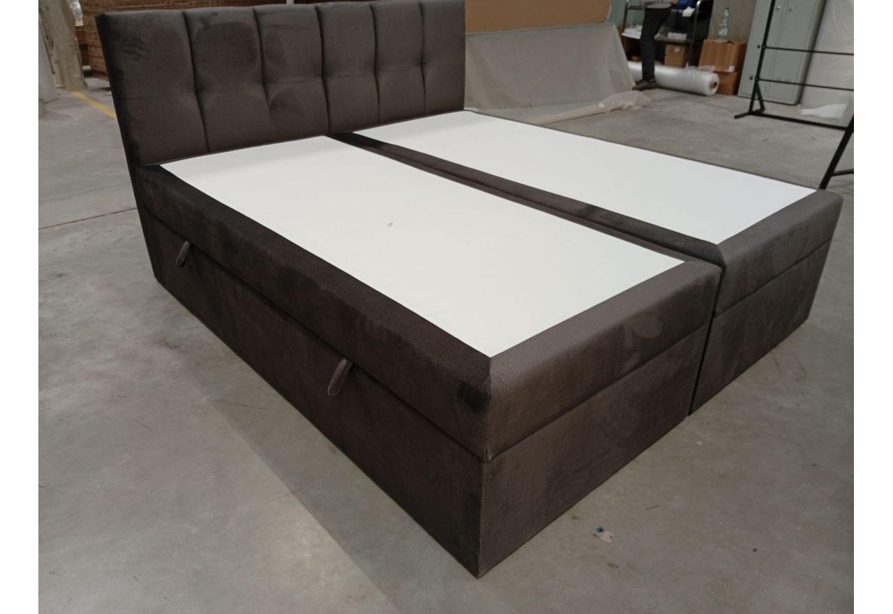 Łóżko kontynentalne RICO 180x200 - Monolith 92 - ciemny szary - OUTLETU