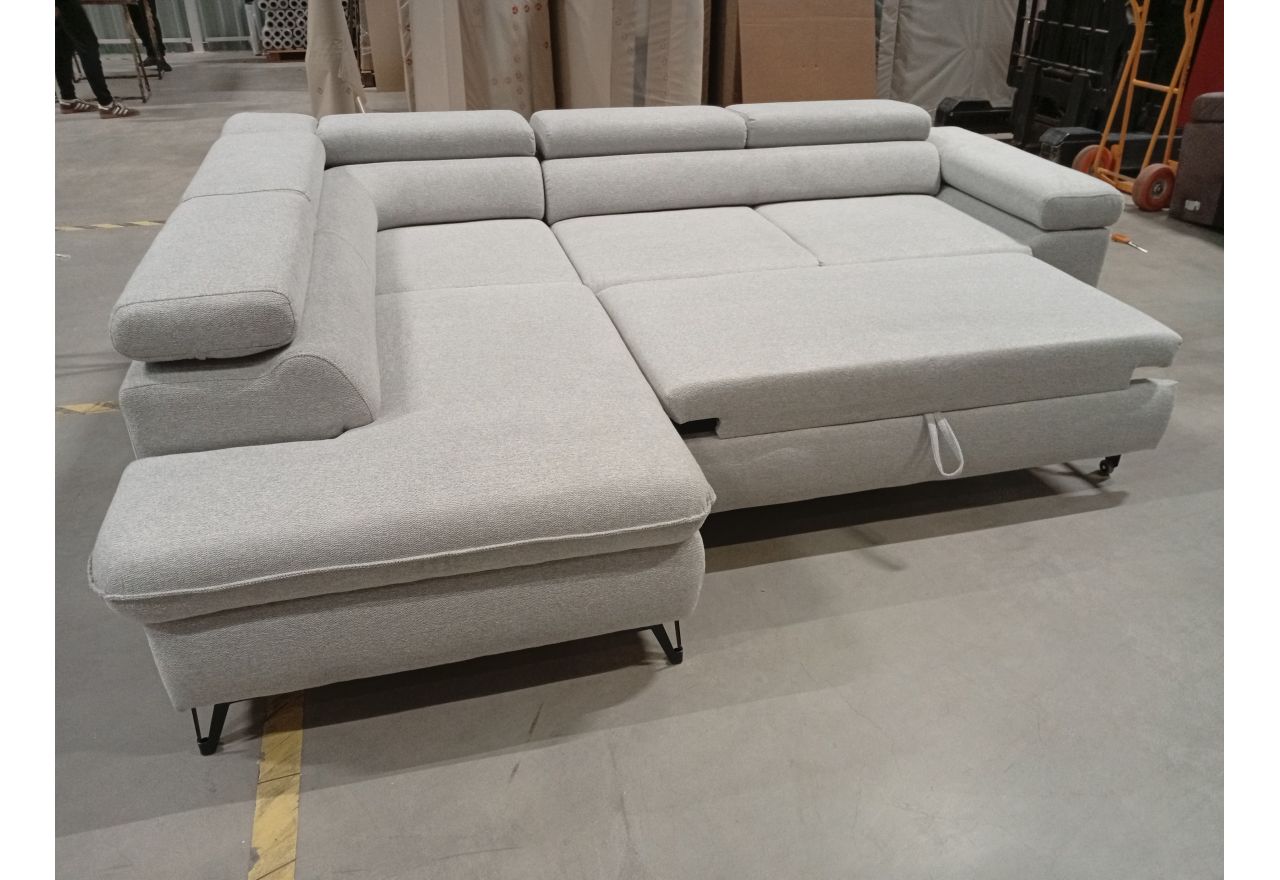 Narożnik PETER L - Matana 01 - jasny szary - OUTLETU