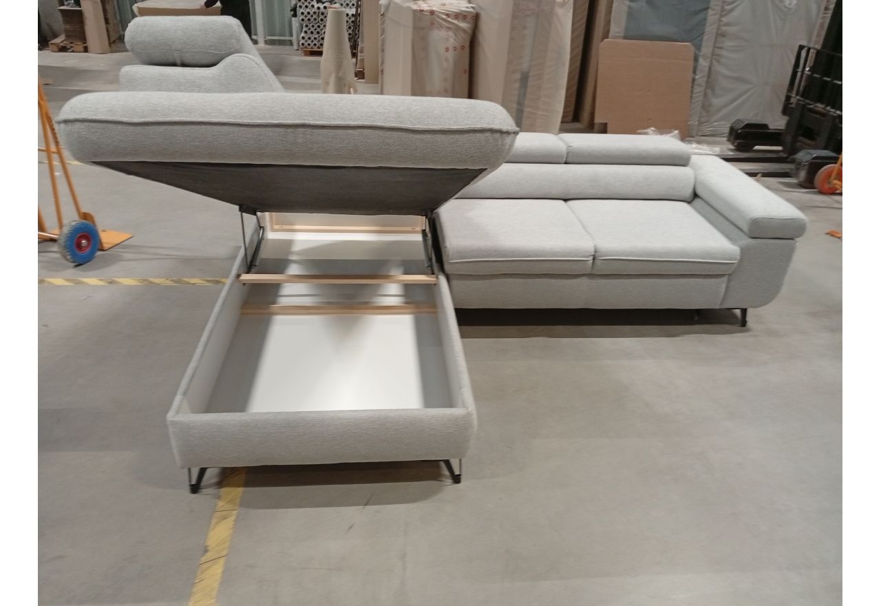 Narożnik PETER L - Matana 01 - jasny szary - OUTLETU