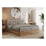 Łóżko kontynentalne ALBERO 1 180x200 - Matana 17 - beżowy - OUTLETU