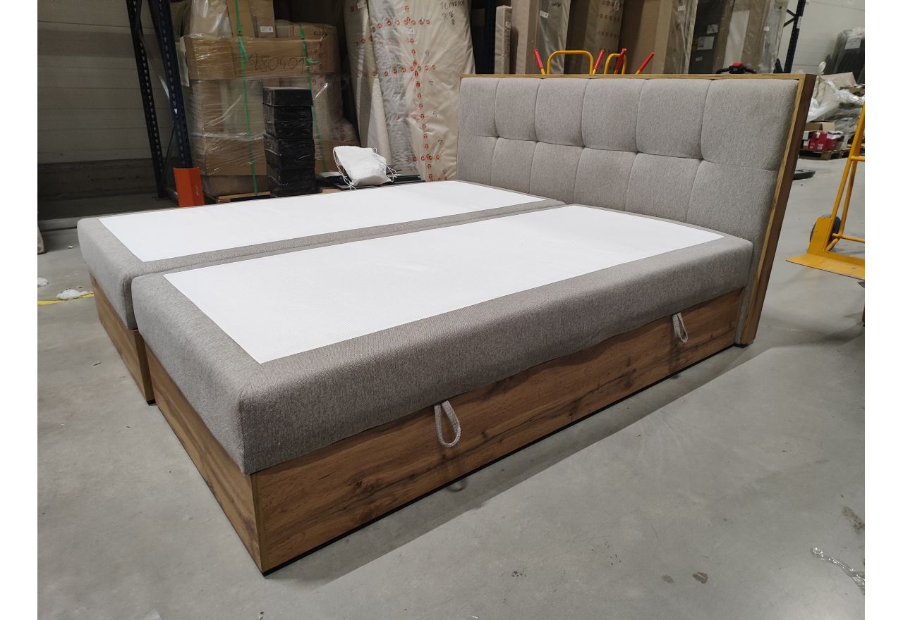 Łóżko kontynentalne ALBERO 1 180x200 - Matana 17 - beżowy - OUTLETU