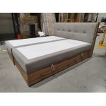 Łóżko kontynentalne ALBERO 1 180x200 - Matana 17 - beżowy - OUTLETU