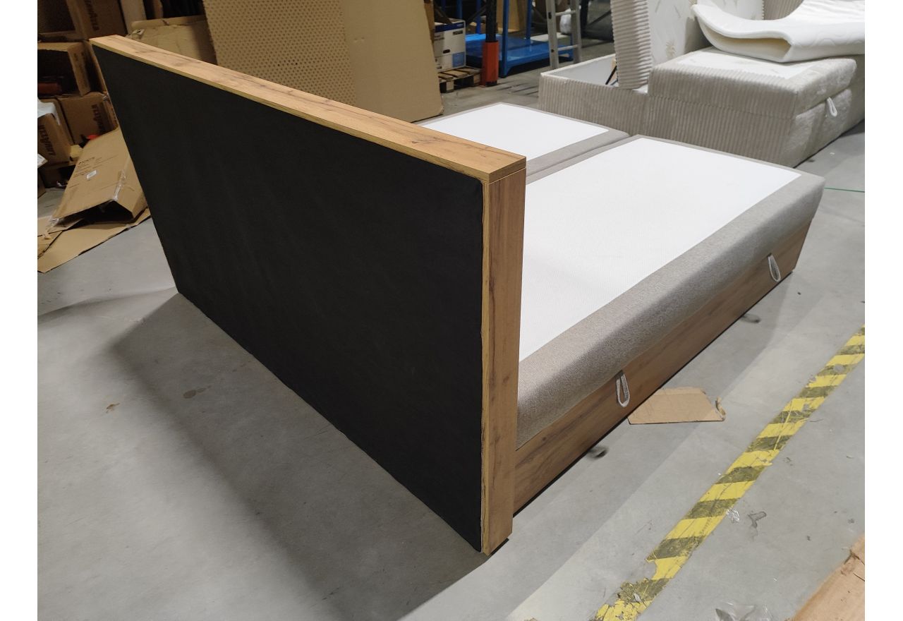 Łóżko kontynentalne ALBERO 1 180x200 - Matana 17 - beżowy - OUTLETU