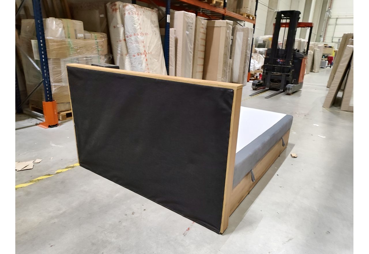 Łóżko kontynentalne ALBERO 1 160x200 - Monolith 84 - jasny szary - OUTLETU