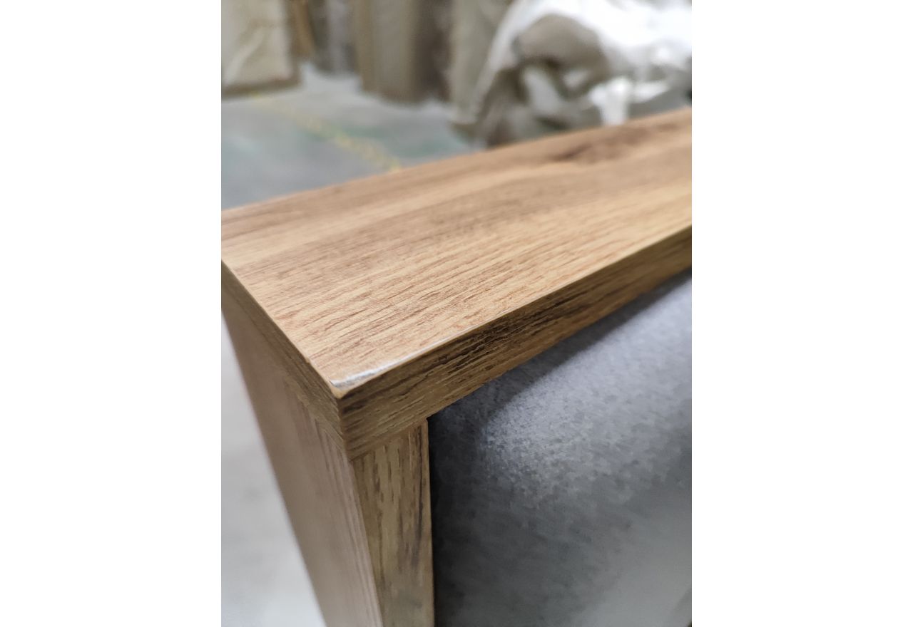 Łóżko kontynentalne ALBERO 1 160x200 - Monolith 84 - jasny szary - OUTLETU