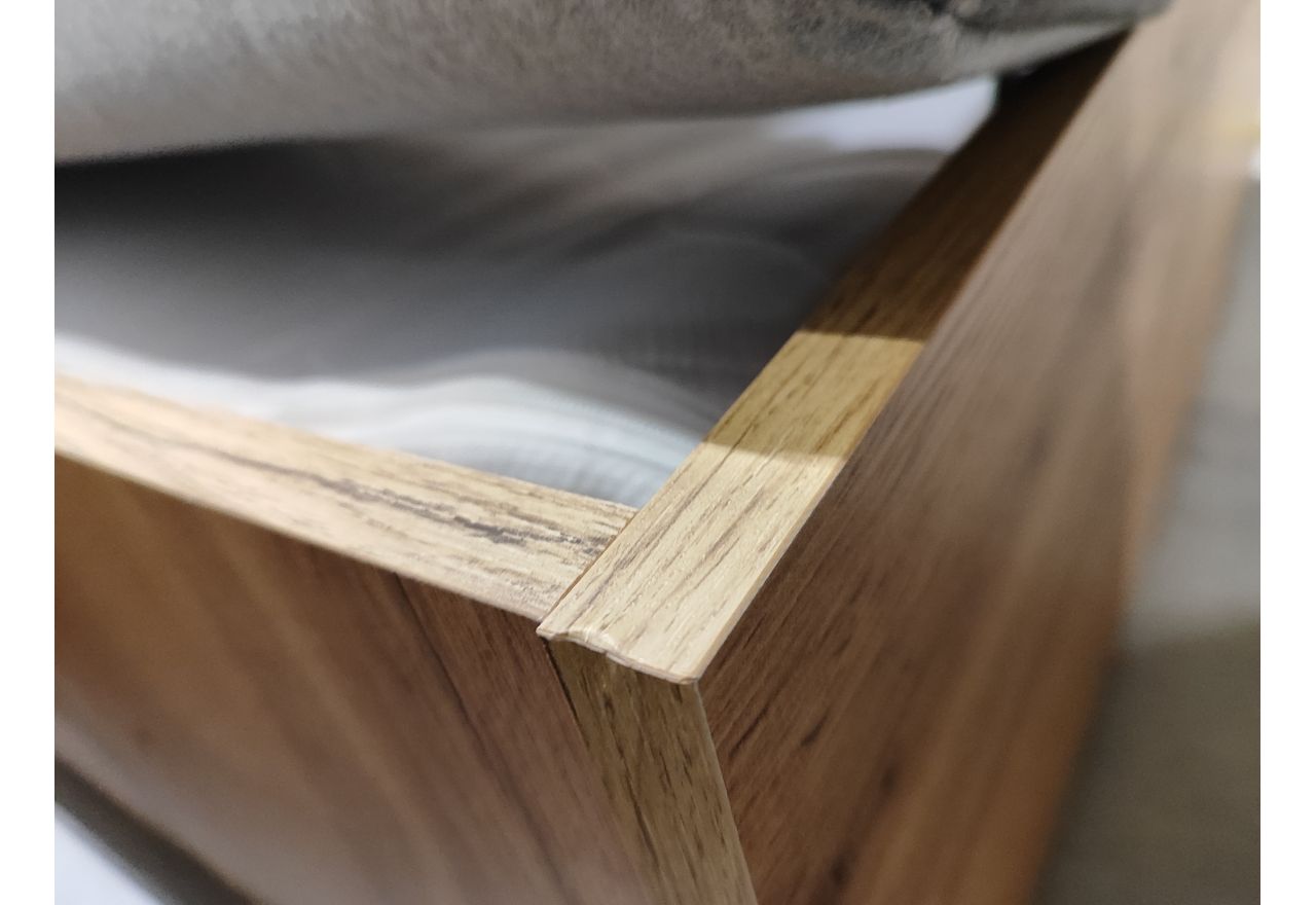 Łóżko kontynentalne ALBERO 1 160x200 - Monolith 84 - jasny szary - OUTLETU