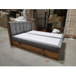 Łóżko kontynentalne ALBERO 1 160x200 - Monolith 84 - jasny szary - OUTLETU