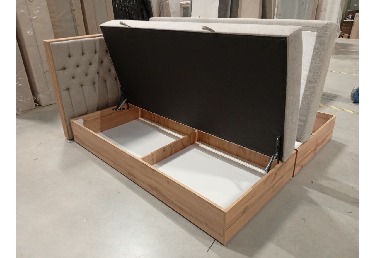 Łóżko kontynentalne ALBERO 3 180x200 - Matana 17 - beżowy - OUTLETU