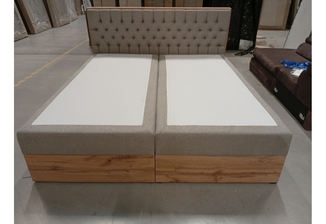 Łóżko kontynentalne ALBERO 3 180x200 - Matana 17 - beżowy - OUTLETU