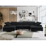 Narożnik PETER U - Kronos 07 - czarny - OUTLET