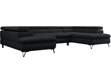 Narożnik PETER U - Kronos 07 - czarny - OUTLET