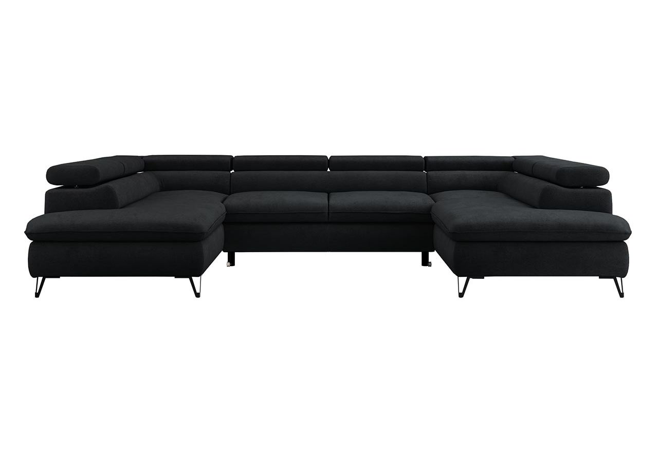 Narożnik PETER U - Kronos 07 - czarny - OUTLET